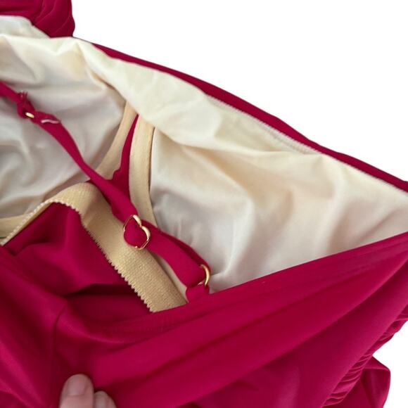 Miraclesuit Europa One Piece Swimsuit Grenadine Red US 12 Swim - Picture 6 of 9